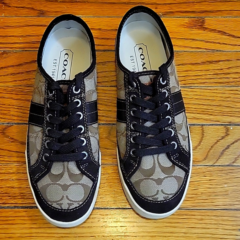 Coach Signature Canvas Lace-Up Sneakers - Picture 3 of 10